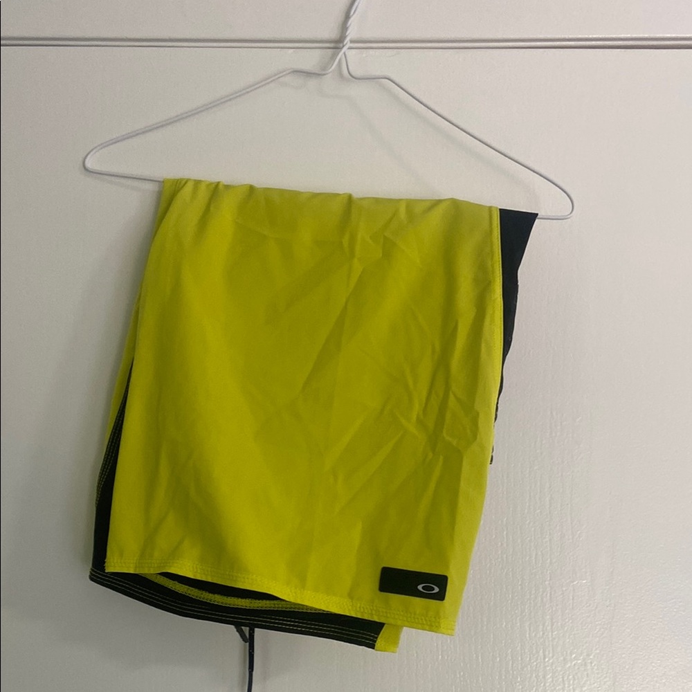 Oakley Bright Yellow and Black Sports Shorts